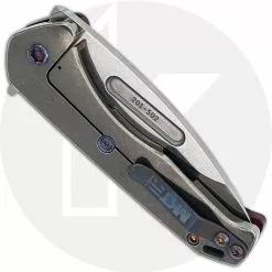 Medford Knife And Tool Medford Swift FL Flipper - Tumbled S35VN Drop Point - Red Aluminum / Tumbled Ti - Frame Lock Folder - USA Made -Benchmade Knives Shop MKT FF206STD CLOSED BACK 2