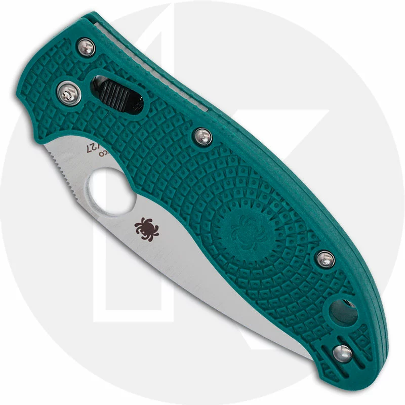 Spyderco Knives Spyderco Manix 2 Lightweight C101PCBL2 - CPM SPY27 Blade - Aqua Blue FRCP Handle - USA Made 2 Spyderco Knives Spyderco Manix 2 Lightweight C101PCBL2 - CPM SPY27 Blade - Aqua Blue FRCP Handle - USA Made - Image 2