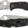 Spyderco Knives Spyderco Endura 4 Lightweight - C10FPSBKRD - Thin Red Line - Part Serrated - Black / Red FRN