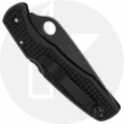 Spyderco Knives: Spyderco Endura 4 Lightweight, Black Part Serrated, SP-C10PSBBK -Benchmade Knives Shop SP C10PSBBK CLOSED BACK
