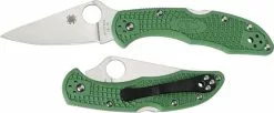 Spyderco Knives: Spyderco Delica 4 Lightweight, Green, SP-C11FPGR -Benchmade Knives Shop SP C11FPGR
