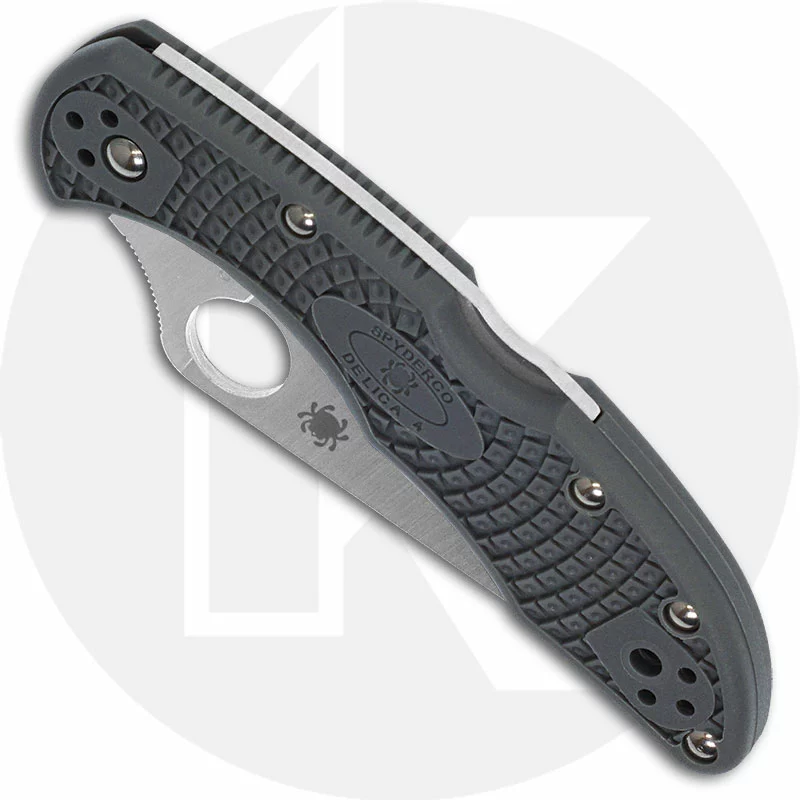 Spyderco Knives: Spyderco Delica 4 Lightweight, Gray, SP-C11FPGY 2 Spyderco Knives: Spyderco Delica 4 Lightweight, Gray, SP-C11FPGY - Image 2