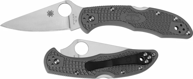 Spyderco Knives: Spyderco Delica 4 Lightweight, Gray, SP-C11FPGY 4 Spyderco Knives: Spyderco Delica 4 Lightweight, Gray, SP-C11FPGY - Image 4
