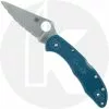 Spyderco Knives Spyderco Delica 4 Lightweight K390 - C11FSK390 - Serrated K390 Drop Point - Blue FRN - Lock Back