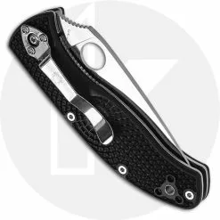 Spyderco Knives Spyderco Tenacious Lightweight Knife C122PSBK - Value Priced Folder - Part Serrated - Liner Lock - Black FRN Handle -Benchmade Knives Shop SP C122PSBK CLOSED BACK