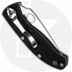 Spyderco Knives Spyderco Tenacious Lightweight Knife C122SBK - Value Priced Folder - Serrated - Liner Lock - Black FRN Handle -Benchmade Knives Shop SP C122SBK CLOSED BACK