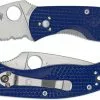 Spyderco Knives Spyderco Persistence Lightweight CPM S35VN C136PSBL - Part Serrated - Blue FRN - Liner Lock Folder