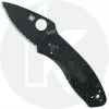 Spyderco Knives Spyderco Ambitious Lightweight Black C148SBBK - Serrated - Black FRN - Liner Lock Folder