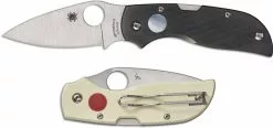 Spyderco Knives Spyderco Chaparral Sun And Moon C152GSMP - White G10 Side With Red Sun Inlay - Black G10 Side With Pearl Moon Inlay - Lock Back -Benchmade Knives Shop SP C152GSMP