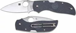 Spyderco Knives Spyderco C152PGY Chaparral Lightweight EDC Knife Leaf Blade Gray FRN Handle