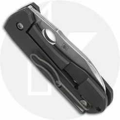 Spyderco Knives Spyderco Techno 2 C158TIP2 Marcin Slysz EDC Sheepfoot Blade Ti Handle RIL Folding Knife -Benchmade Knives Shop SP C158TIP2 CLOSED BACK