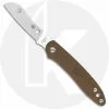 Spyderco Knives Spyderco Roadie Knife - C189PBN - Non Locking Sheepfoot - Brown FRN - Made In Italy