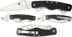 Spyderco Knives Spyderco ClipiTool Standard C208GP Compact Multi Function Folder Locking Blade G10 Handle