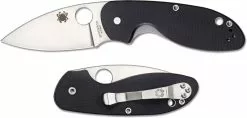 Spyderco Knives Spyderco C216GP Efficient Knife, 3.0 Inch Drop Point Blade, Black G10 Handle -Benchmade Knives Shop SP C216GP