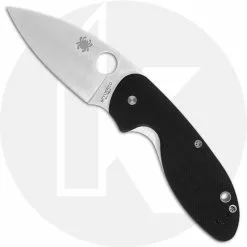 Spyderco Knives Spyderco C216GP Efficient Knife, 3.0 Inch Drop Point Blade, Black G10 Handle