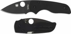 Spyderco Knives Spyderco Lil' Native Knife C230GPBBK Compact Folder Black DLC Blade Black G10 With Compression Lock