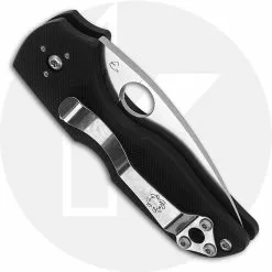 Spyderco Knives Spyderco Lil' Native Backlock Knife C230MBGS EDC Compact Folder Serrated Blade Black G10 -Benchmade Knives Shop SP C230MBGS CLOSED BACK FIX