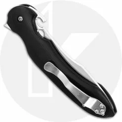 Spyderco Knives Spyderco Tropen C237GP Javier Vogt Curved Blade Black G10 Compression Lock Flipper And Emerson Opener Folder -Benchmade Knives Shop SP C237GP CLOSED BACK