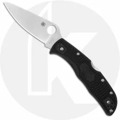 Spyderco Knives Spyderco C243PBK Endela Lightweight Knife - 3.41 Inch Drop Point, Black FRN Handle