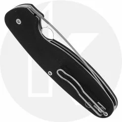 Spyderco Knives Spyderco C245GPS Emphasis Knife - 3.61 Inch Part Serrated Drop Point - Black G10 - Liner Lock -Benchmade Knives Shop SP C245GPS CLOSED BACK