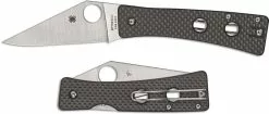 Spyderco Knives Spyderco Watu Knife C251CFP - 20CV Modified Clip Point - Carbon Fiber / G10 Laminate Handle - Compression Lock -Benchmade Knives Shop SP C251CFP
