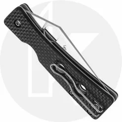 Spyderco Knives Spyderco Watu Knife C251CFP - 20CV Modified Clip Point - Carbon Fiber / G10 Laminate Handle - Compression Lock -Benchmade Knives Shop SP C251CFP CLOSED BACK