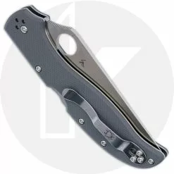 Spyderco Knives Spyderco Stretch 2 XL G10 C258GPGYCW - CPM Cru-Wear - Gray G10 - Back Lock Folder 5 Spyderco Knives Spyderco Stretch 2 XL G10 C258GPGYCW - CPM Cru-Wear - Gray G10 - Back Lock Folder -Benchmade Knives Shop SP C258GPGYCW CLOSED BACK