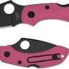 Spyderco Knives Spyderco Dragonfly 2 Lightweight Pink S30V - C28FPPNS30VBK2 - Black S30V Leaf Blade - Pink FRN - Lock Back