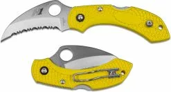 Spyderco Knives Spyderco C28SYL2HB Dragonfly 2 Salt Hawkbill Knife Serrated Rust Free Blade Yellow FRN Handle 7 Spyderco Knives Spyderco C28SYL2HB Dragonfly 2 Salt Hawkbill Knife Serrated Rust Free Blade Yellow FRN Handle -Benchmade Knives Shop SP C28SYL2HB