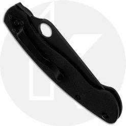 Spyderco Knives: Spyderco Black Military Knife, SP-C36GPBK -Benchmade Knives Shop SP C36GPBK CLOSED BACK