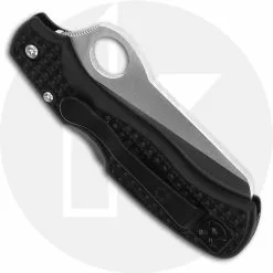 Spyderco Knives Spyderco Rescue 79mm, Black, SP-C45SBK -Benchmade Knives Shop SP C455BK CLOSED BACK