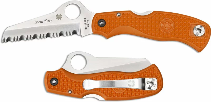 Spyderco Knives Spyderco Rescue 79mm, Orange, SP-C45SOR 1 Spyderco Knives Spyderco Rescue 79mm, Orange, SP-C45SOR