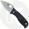 Spyderco Knives Spyderco Lil Temperance 3 Lightweight C69SBK3 - Serrated - Black FRN - Compression Lock Folder