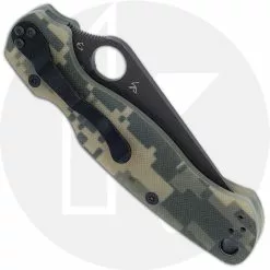 Spyderco Knives Spyderco Para Military 2 Knife, Camo, SP-C81GPCMOBK2 5 Spyderco Knives Spyderco Para Military 2 Knife, Camo, SP-C81GPCMOBK2 -Benchmade Knives Shop SP C81GPCMOBK2 CLOSED BACK