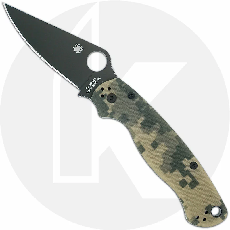 Spyderco Knives Spyderco Para Military 2 Knife, Camo, SP-C81GPCMOBK2 1 Spyderco Knives Spyderco Para Military 2 Knife, Camo, SP-C81GPCMOBK2