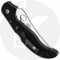 Spyderco Knives Spyderco Persian Folder 2 C83GP2 - VG-10 Upswept Blade - Black G10 - Discontinued Item - Serial Numbered - BNIB -Benchmade Knives Shop SP C83GP2 CLOSED BACK