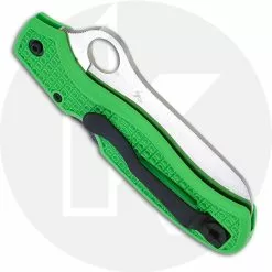 Spyderco Knives Spyderco Atlantic Salt Knife - C89FPGR - LC200N Sheepfoot - Green FRN - Lock Back -Benchmade Knives Shop SP C89FPGR CLOSED BACK