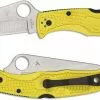 Spyderco Knives Spyderco Pacific Salt 2 Knife - C91PYL2 - H-1 Drop Point - Yellow FRN - Lock Back