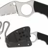 Spyderco Knives Spyderco Swick 5 Knife FB14S5 - Sal Glesser - Serrated LC200N Wharncliffe Fixed Blade - LARGE HOLE - Black G10 - Boltaron Sheath - USA Made