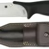 Spyderco Knives Spyderco Zoomer Knife FB42GP Thomas Zoomer Bushcraft Style Fixed Blade Black G10 Handle