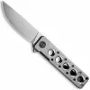 WE Knife Company Miscreant 3.0 2101A - Brad Zinker EDC - Gray Stonewash 20CV Drop Point - Gray Titanium With Satin Holes - Frame Lock Flipper Folder