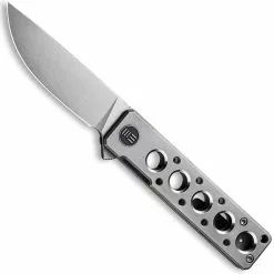 WE Knife Company Miscreant 3.0 2101A - Brad Zinker EDC - Gray Stonewash 20CV Drop Point - Gray Titanium With Satin Holes - Frame Lock Flipper Folder