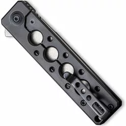 WE Knife Company Miscreant 3.0 2101B - Brad Zinker EDC - Gray Stonewash 20CV Drop Point - Black Titanium With Satin Holes - Frame Lock Flipper Folder -Benchmade Knives Shop WE 2101B Miscreant 3 CLOSED FRONT