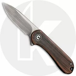 CIVIVI Knives CIVIVI Mini Elementum C18062Q-2 - Gray 14C28N - Black Hand Rub Copper And Gray Steel - Frame Lock - Flipper Folder - Key Ring