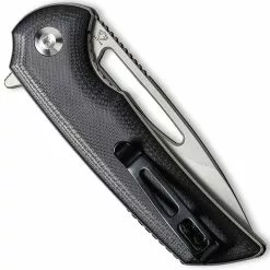 CIVIVI Knives CIVIVI Odium Knife C2010D - Stonewash D2 Drop Point - Black G10 - Liner Lock Flipper Folder -Benchmade Knives Shop WE C2010D CLOSED BACK