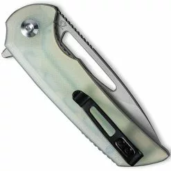 CIVIVI Knives CIVIVI Odium Knife C2010F - Stonewash D2 Drop Point - Natural G10 - Liner Lock Flipper Folder -Benchmade Knives Shop WE C2010F CLOSED BACK