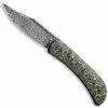 CIVIVI Knives CIVIVI Appalachian Drifter C2015DS-3 - Black Damascus Clip Point - Layered Yellow G10 / Rose Pattern CF - Slip Joint Folder