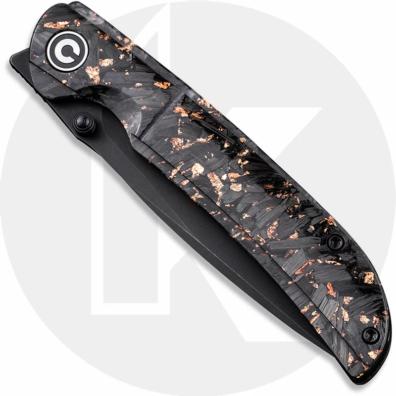 CIVIVI Knives CIVIVI Imperium C2106C - Black Stonewash Nitro-V - Shredded Carbon Fiber And Copper Shred Resin - Liner Lock - Front Flipper Folder 2 CIVIVI Knives CIVIVI Imperium C2106C - Black Stonewash Nitro-V - Shredded Carbon Fiber And Copper Shred Resin - Liner Lock - Front Flipper Folder - Image 2