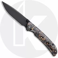 CIVIVI Knives CIVIVI Imperium C2106C - Black Stonewash Nitro-V - Shredded Carbon Fiber And Copper Shred Resin - Liner Lock - Front Flipper Folder