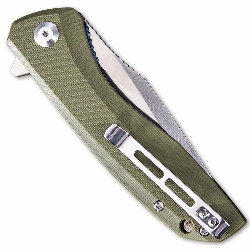 CIVIVI Knives CIVIVI Baklash Knife C801A - Satin Drop Point - Green G10 - Liner Lock Flipper Folder 2 CIVIVI Knives CIVIVI Baklash Knife C801A - Satin Drop Point - Green G10 - Liner Lock Flipper Folder - Image 2